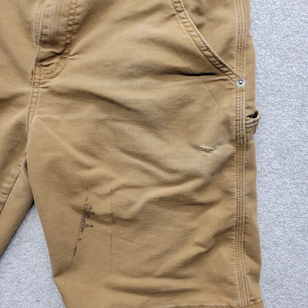 Dickies Flex Work Shorts Mens 32 Brown Carpenter Utility Stretch Canvas - Picture 9 of 9